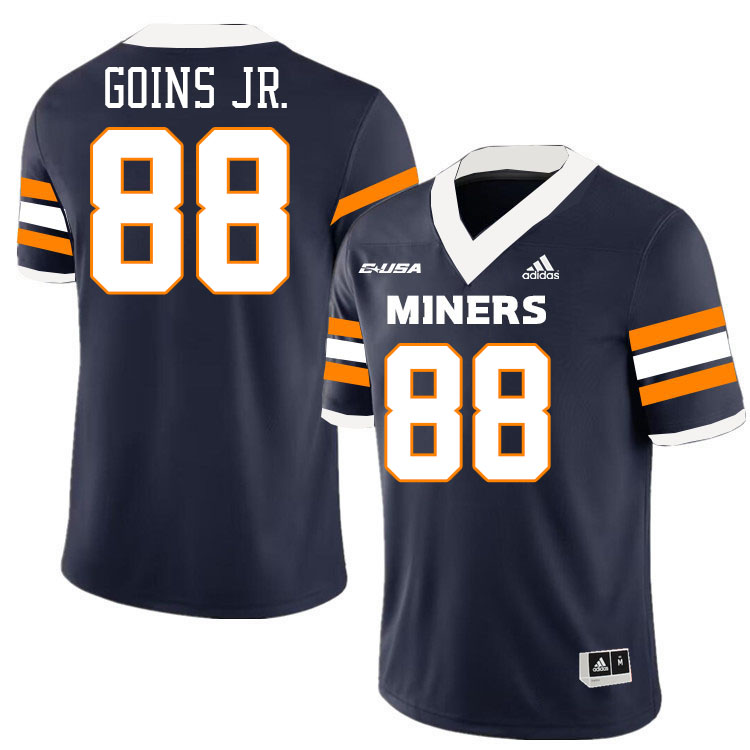 #88 Toric Goins Jr. UTEP Jersey,UTEP Miners College Football Jersey,Uniforms-Navy